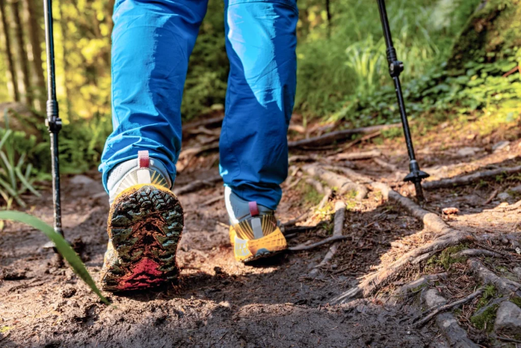 a person out for a hike. hiking for fitness and an 8 week training program